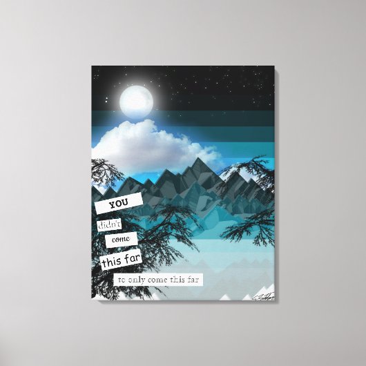 Full Moon Blue Mountain beroemd gemaakt door Sara  Canvas Afdruk (Voorkant)