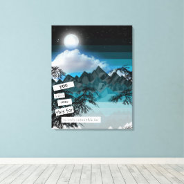 Full Moon Blue Mountain beroemd gemaakt door Sara  Canvas Afdruk