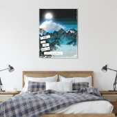 Full Moon Blue Mountain beroemd gemaakt door Sara  Canvas Afdruk (Insitu (Slaapkamer))