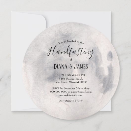 Full Moon Boho Wicca Handfasting Ceremony Kaart (Voorkant)