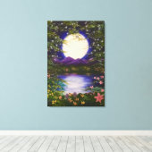 Full Moon Canvas Afdruk (Insitu (Houten vloer))