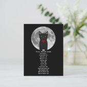 Full Moon  Cat 2026  Postcard Briefkaart (Staand voorkant)