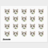 Full Moon Cat Ronde Sticker (Vel)