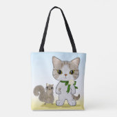 Full Moon Cat Tote Bag (Achterkant)