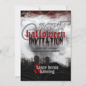 Full Moon Cemetery Droom Halloweenfeest Uitnodigin Kaart (Voorkant)