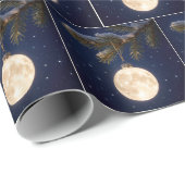 Full Moon Christmas Ornament Cadeaupapier (Rol Hoek)