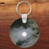 Full Moon Clouds Natuur Photo Sleutelhanger Keyrin (Voorkant)