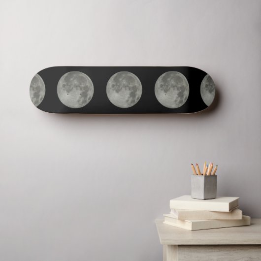 Full Moon Collage Skateboard (Muurkunst (Horizontaal))