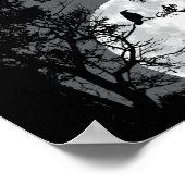 Full Moon Crow Gloomy Forest Costume Geweldige Hal Poster (Hoek)