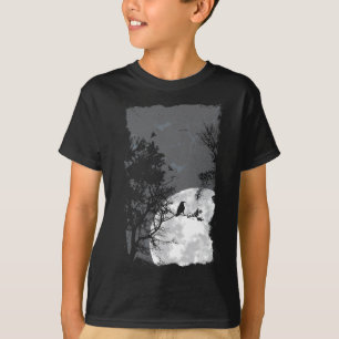 Full Moon Crow Gloomy Forest Costume Geweldige Hal T-shirt
