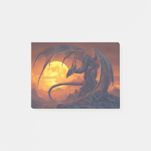Full Moon Dragon Fantasy Post-it® Notes (Voorkant)