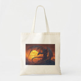 Full Moon Dragon Fantasy Tote Bag