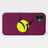 Full Moon en Bats iPhone Case (Achterkant (horizontaal))