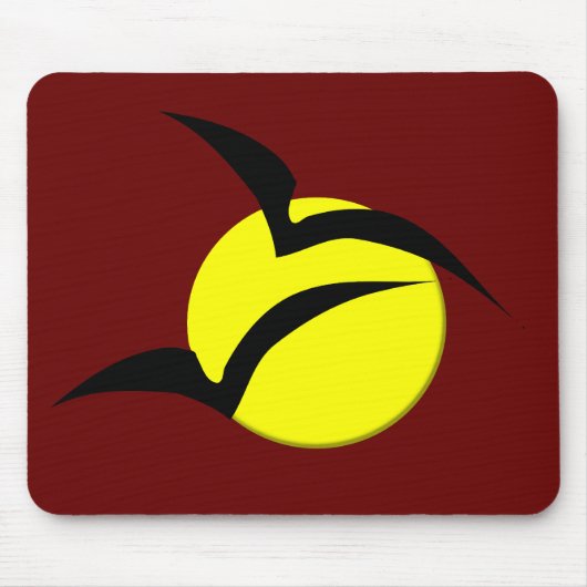 Full Moon en Bats Mousepad Muismat (Voorkant)