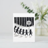 Full moon en Katten, Louis Wain Briefkaart (Staand voorkant)