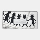 Full moon en Katten, Louis Wain Bureaumat (Keyboard & Muis)