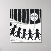 Full moon en Katten, Louis Wain Canvas Afdruk (Voorkant)