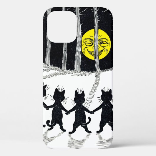 Full moon en Katten, Louis Wain Case-Mate iPhone Case (Achterkant)