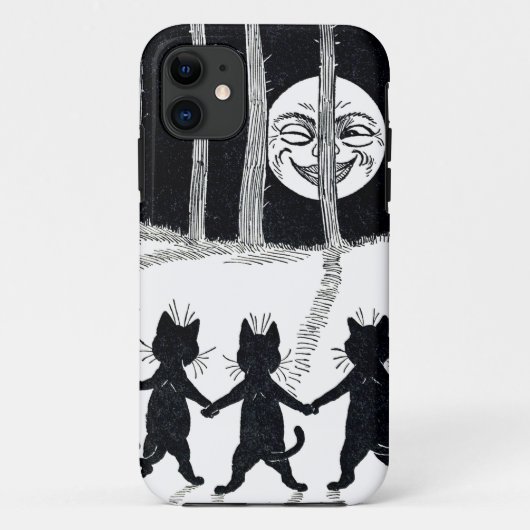 Full moon en Katten, Louis Wain Case-Mate iPhone Case (Achterkant)