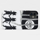 Full moon en Katten, Louis Wain Case-Mate iPhone Case (Achterkant (horizontaal))