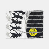 Full moon en Katten, Louis Wain Fleece Deken (Voorkant (Horizontaal))