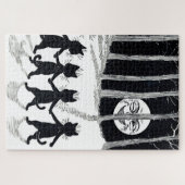 Full moon en Katten, Louis Wain Legpuzzel (Horizontaal)