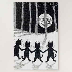 Full moon en Katten, Louis Wain Legpuzzel