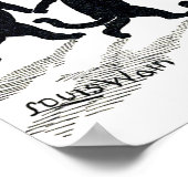 Full moon en Katten, Louis Wain Poster (Hoek)