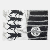 Full moon en Katten, Louis Wain Theedoek (Horizontaal)