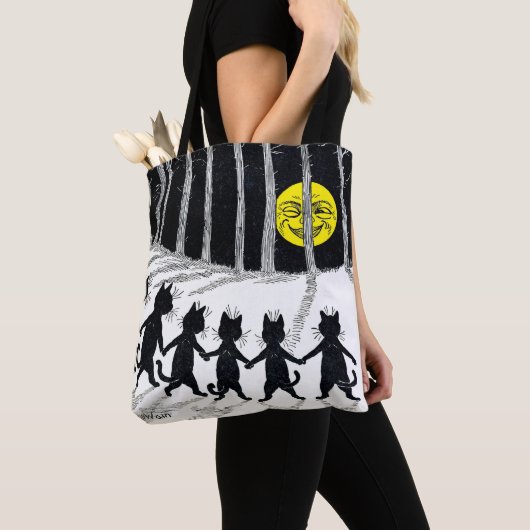 Full moon en Katten, Louis Wain Tote Bag (Dichtbij)
