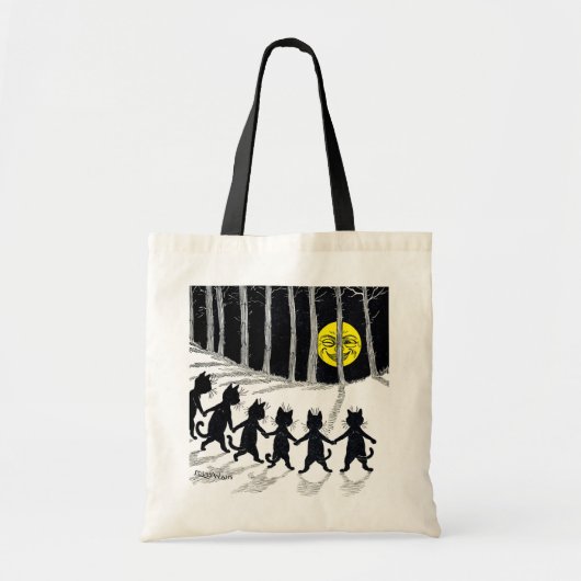 Full moon en Katten, Louis Wain Tote Bag (Voorkant)