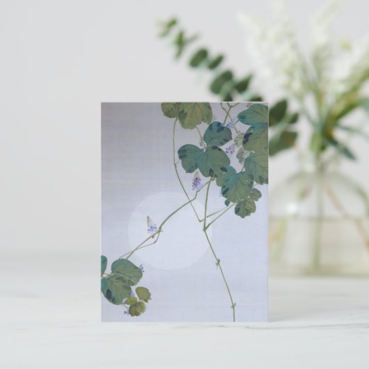 Full Moon en Kudzu Flower, Watanabe Seitei Briefkaart (Staand voorkant)