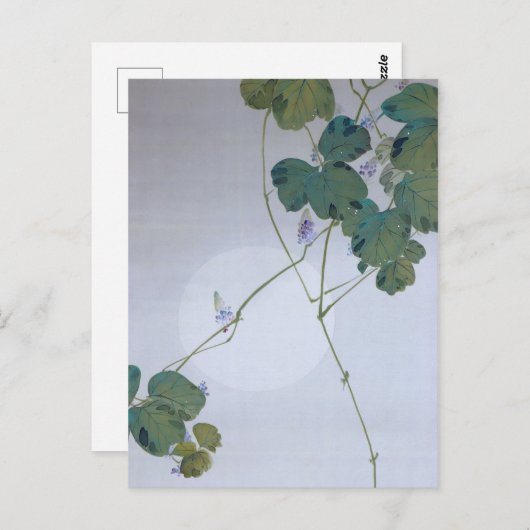 Full Moon en Kudzu Flower, Watanabe Seitei Briefkaart (Voorkant / Achterkant)