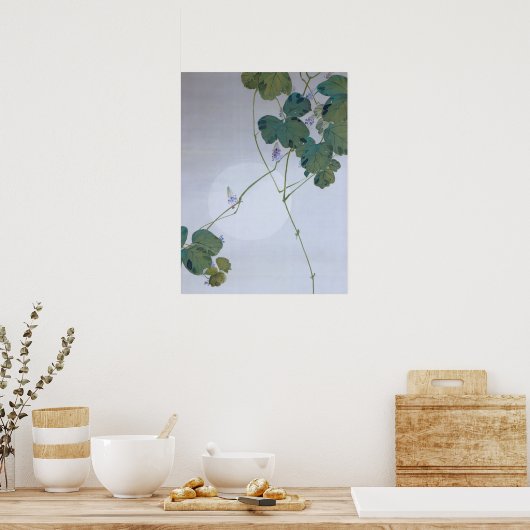 Full Moon en Kudzu Flower, Watanabe Seitei Poster (Keuken)