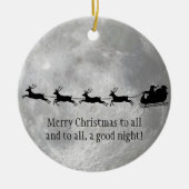 Full Moon en Santa Design Ornament (Voorkant)