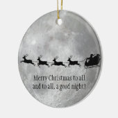 Full Moon en Santa Design Ornament (Links)