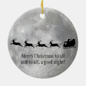Full Moon en Santa Design Ornament (Achterkant)