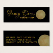 Full Moon, Fancy Dress Competition Tickets Mini Visitekaartjes (Voorkant /achterkant)