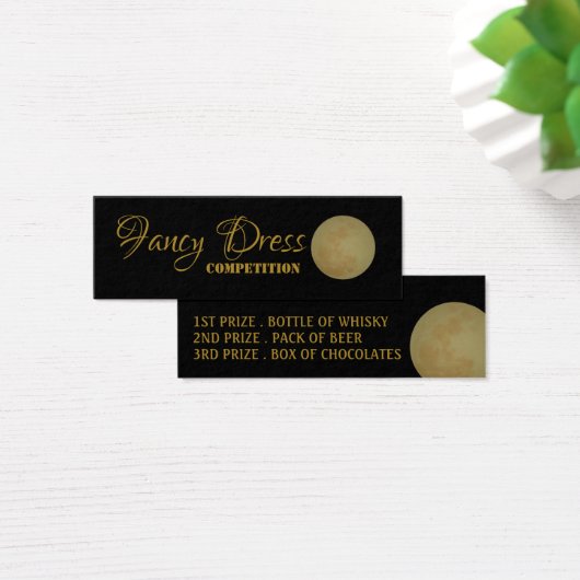 Full Moon, Fancy Dress Competition Tickets Mini Visitekaartjes (Bureau)
