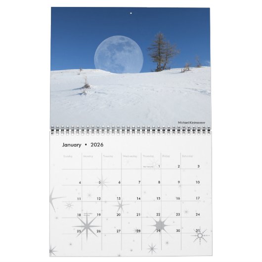 Full Moon Fantasy Lunar Surrealisme Celestial Nigh Kalender (Jan 2026)