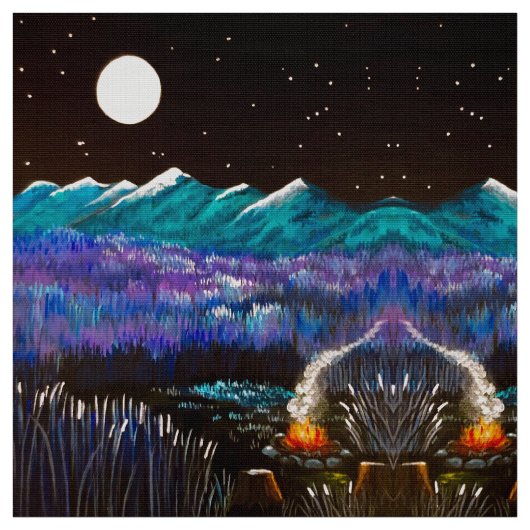 Full Moon Fire Fabric Stof (Swatch)