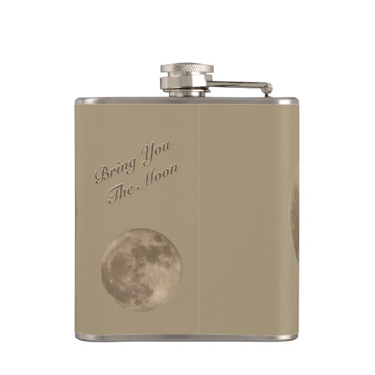 Full Moon Flask op maat - Moon Flask Moon - cadeau Heupfles (Achterkant)