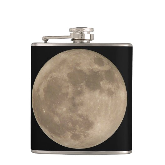 Full Moon Flask op maat - Moon Flask Moon - cadeau Heupfles (Voorkant)