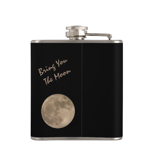 Full Moon Flask op maat - Moon Flask Moon - cadeau Heupfles (Achterkant)