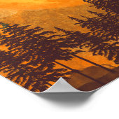 Full Moon Forest Waterverf Poster (Hoek)