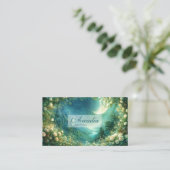 Full Moon Garden and Starry Green Mountain Valley Visitekaartje (Staand voorkant)