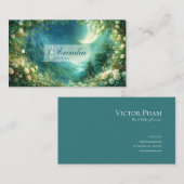 Full Moon Garden and Starry Green Mountain Valley Visitekaartje (Voorkant / Achterkant)