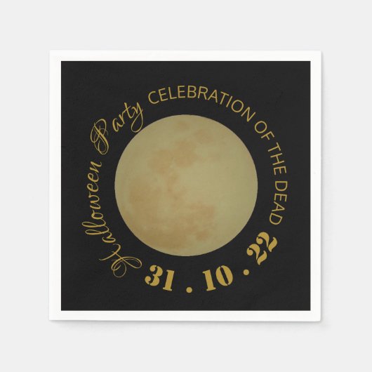 Full Moon, Halloween Party Napkin Servet (Voorkant)
