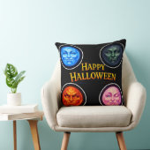 Full moon happy Halloween elemental throw pillow d Kussen (Stoel)