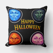 Full moon happy Halloween elemental throw pillow d Kussen (Voorkant)